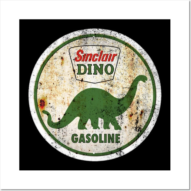 Sinclair Dino Gasoline Sign Wall Art by funkymonkeytees